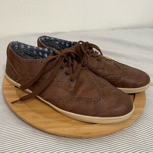 BEN SHERMAN Nicholas wingtip Oxford sneakers chestnut brown‎ Men’s 10